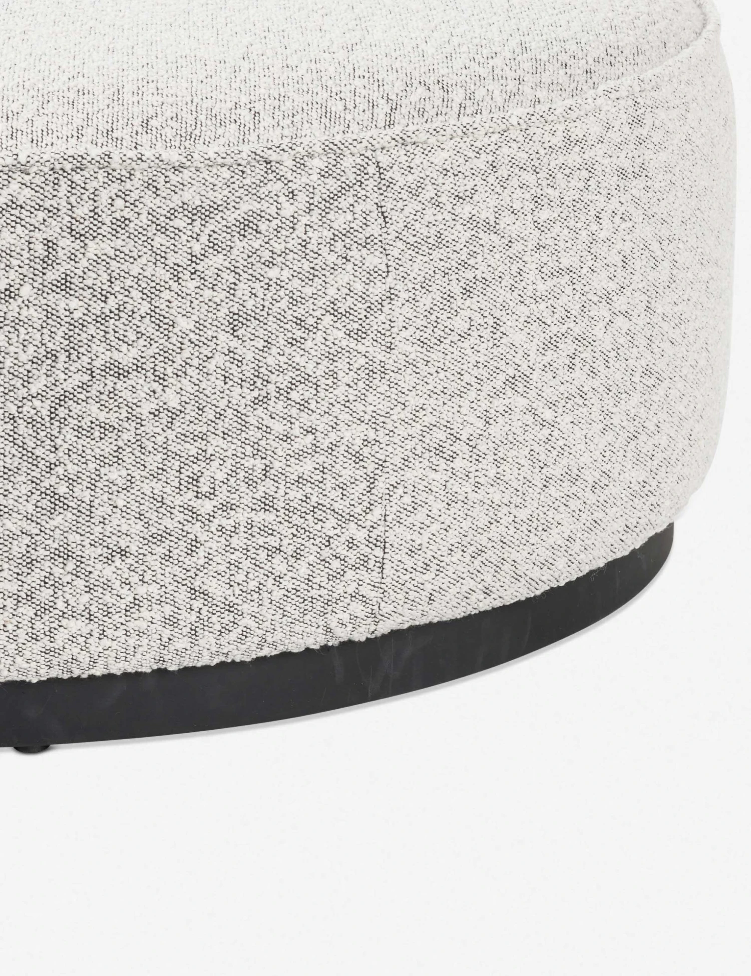 Lulu And Georgia Aldora Round Ottoman Bouclé + Textural Fabric 10 Lulu And Georgia Aldora Round Ottoman Bouclé + Textural Fabric