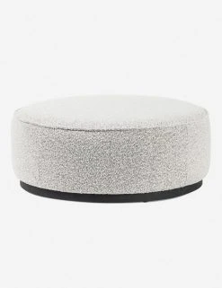 Lulu And Georgia Aldora Round Ottoman Bouclé + Textural Fabric 18 Lulu And Georgia Aldora Round Ottoman Bouclé + Textural Fabric