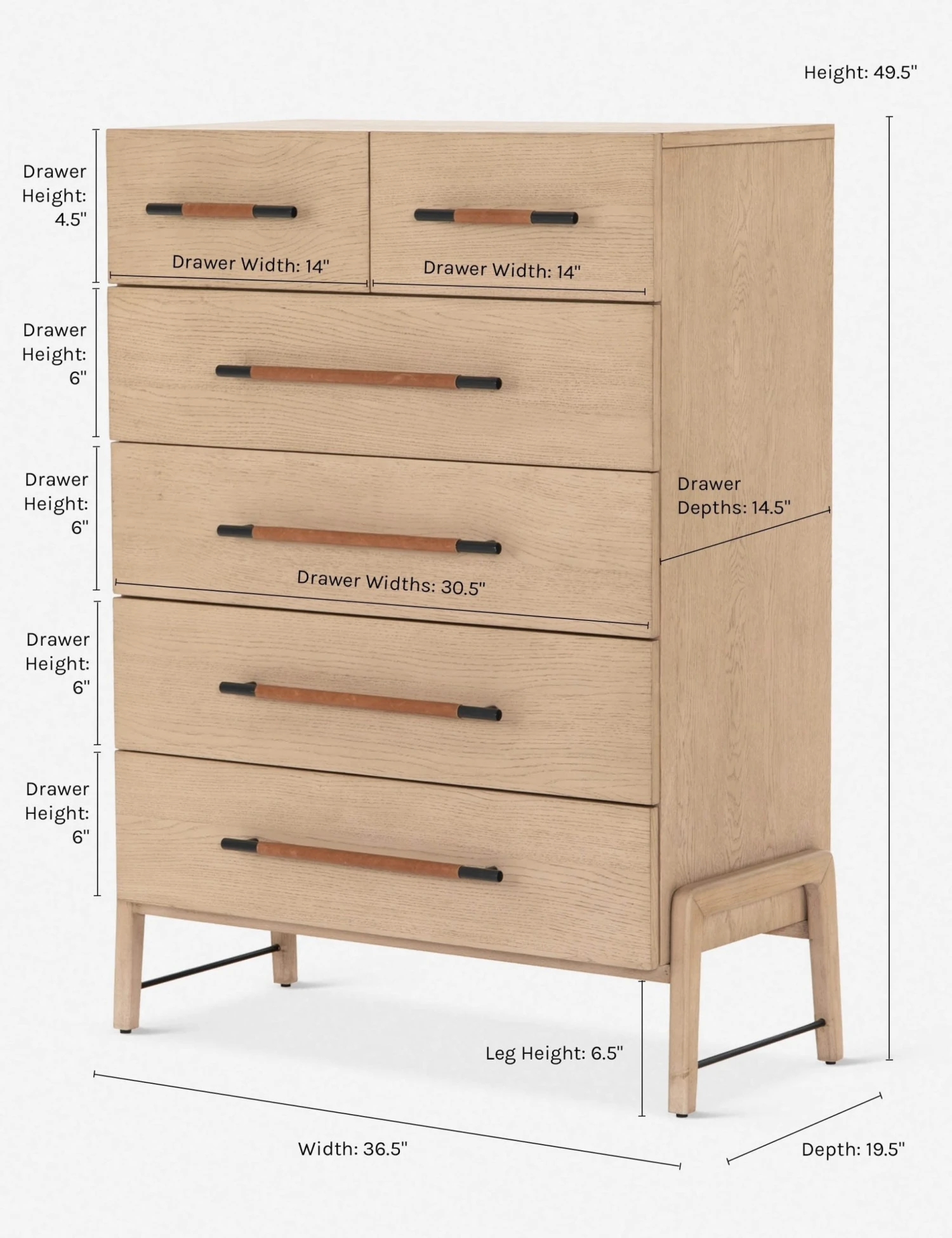 Lulu And Georgia Avalon Tall 6-Drawer Dresser 13 Lulu And Georgia Avalon Tall 6-Drawer Dresser