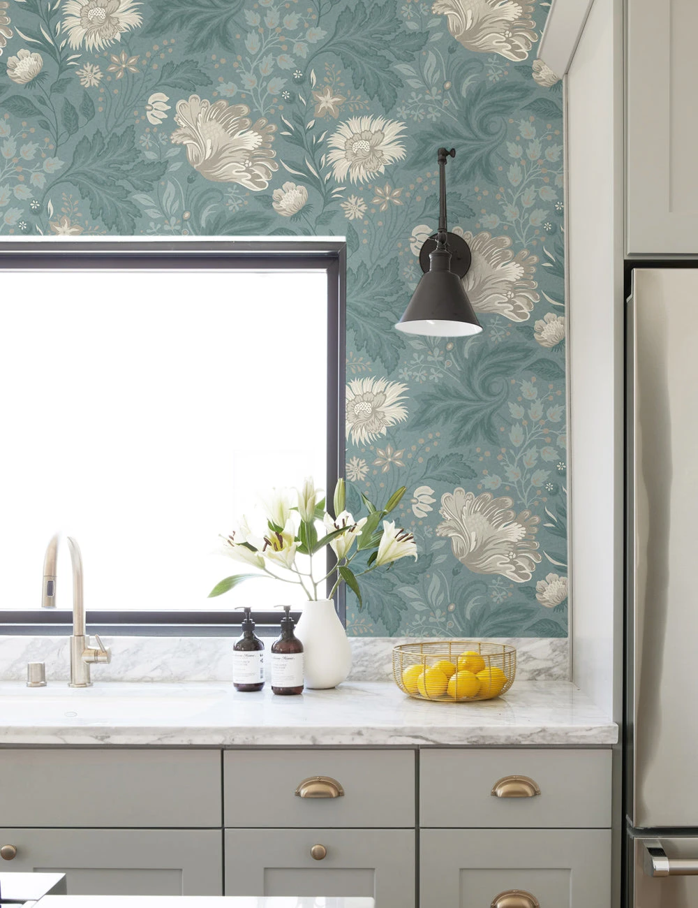 Lulu And Georgia Scalamandre Ava Wallpaper By Sandberg, Indigo New 3 Lulu And Georgia Scalamandre Ava Wallpaper By Sandberg, Indigo New