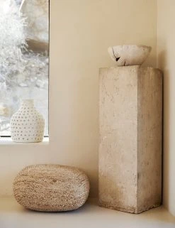 Lulu And Georgia Palma Jute Floor Pillow Earth Tones