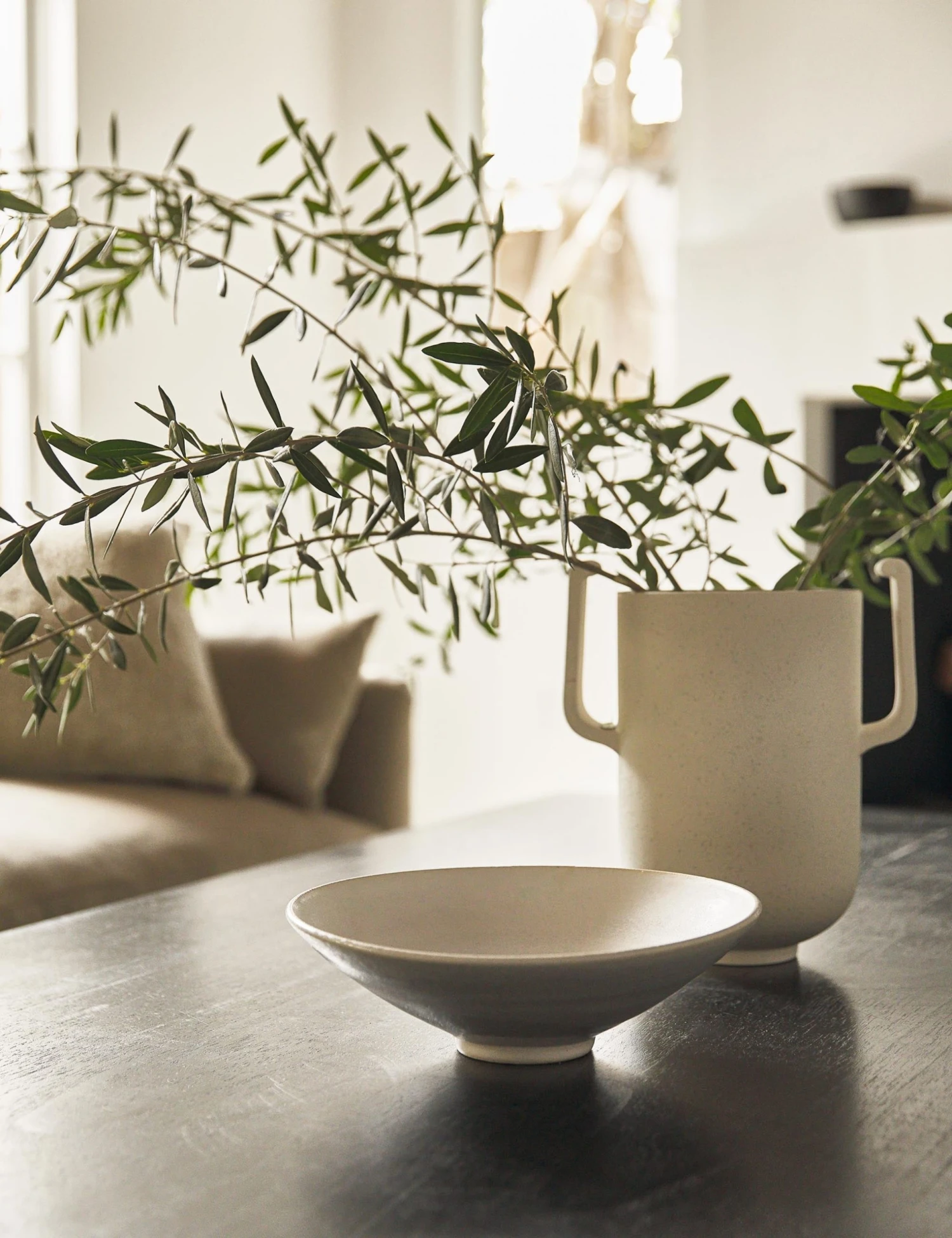 Lulu And Georgia Sheldon Ceramics Flared Bowl, Stone Outdoor Collection 4 Lulu And Georgia Sheldon Ceramics Flared Bowl, Stone Outdoor Collection