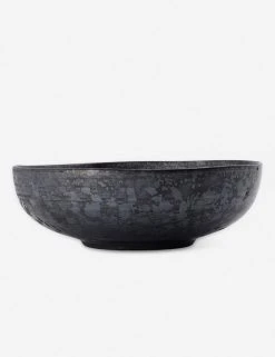 Lulu And Georgia Weilan Low Serving Bowl, Black/Brown