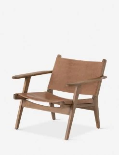 Lulu And Georgia Sela Leather Accent Chair Living Room