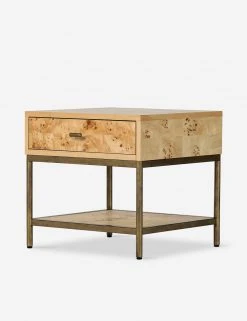 Lulu And Georgia Lorca Burl Wood Side Table