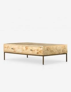 Lulu And Georgia Lorca Burl Wood Coffee Table New
