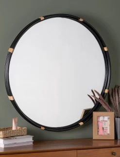 Lulu And Georgia Adaline Round Mirror Earth Tones