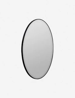 Lulu And Georgia Luke Oval Mirror, Black New