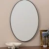 Lulu And Georgia Luke Oval Mirror, Black New 2 Lulu And Georgia Luke Oval Mirror, Black New