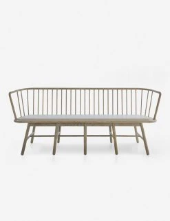 Lulu And Georgia Marissa Bench, Gray Leather