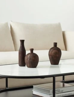 Lulu And Georgia Charlynn Wood Vases (Set Of 3) Spring Collection