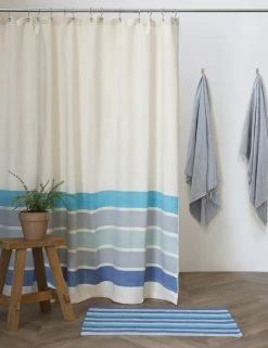 Lulu And Georgia Bolé Road Textiles Omo Shower Curtain, Azure