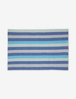 Lulu And Georgia New Bolé Road Textiles Turkana Bath Mat, Azure