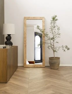 Lulu And Georgia Bree Burl Wood Floor Mirror