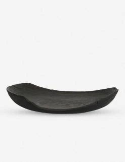Lulu And Georgia Charred Zelkova Wood Plate, Small By Namu Home Goods New