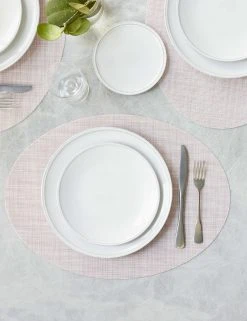 Lulu And Georgia Chilewich Mini Basketweave Oval Placemat (Set Of 4) Outdoor Collection