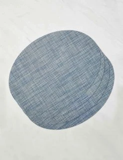 Lulu And Georgia Chilewich Mini Basketweave Oval Placemat (Set Of 4) Outdoor Collection