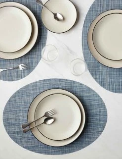Lulu And Georgia Chilewich Mini Basketweave Oval Placemat (Set Of 4) Outdoor Collection