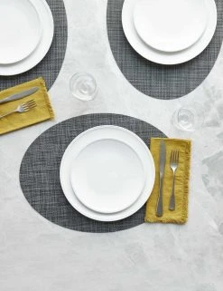 Lulu And Georgia Chilewich Mini Basketweave Oval Placemat (Set Of 4) Outdoor Collection