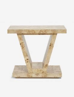 Lulu And Georgia Chloe Burl Wood Side Table New