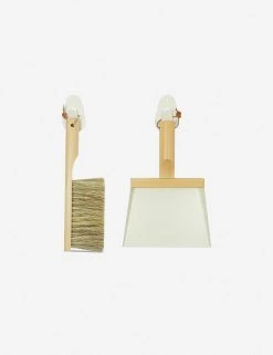 Lulu And Georgia Mr. And Mrs. Clynk Dustpan + Natural Brush With Wall Hooks Set By Andrée Jardin