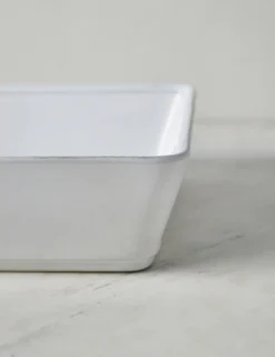 Lulu And Georgia Friso Rectangular Baker, White (10-inches) By Costa Nova