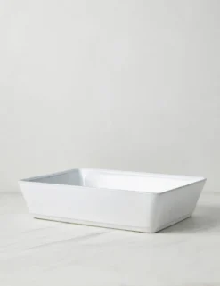 Lulu And Georgia Friso Rectangular Baker, White (14-inches) By Costa Nova