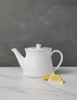 Lulu And Georgia Kitchen + Dining Friso Tea Pot, White By Costa Nova