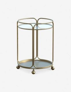 Lulu And Georgia Nathalie Round Bar Cart