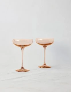 Lulu And Georgia Curved + Rounded Estelle Champagne Coupes (Set Of 2) 16 Lulu And Georgia Curved + Rounded Estelle Champagne Coupes (Set Of 2)