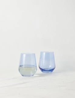 Lulu And Georgia Muted Pastels Estelle Stemless Wine Glass (Set Of 2)