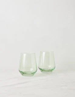 Lulu And Georgia Muted Pastels Estelle Stemless Wine Glass (Set Of 2)