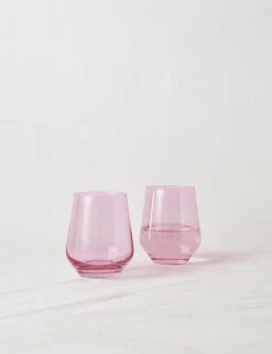 Lulu And Georgia Muted Pastels Estelle Stemless Wine Glass (Set Of 2)