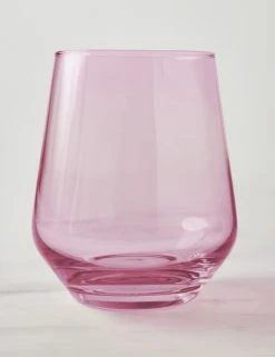 Lulu And Georgia Muted Pastels Estelle Stemless Wine Glass (Set Of 2)
