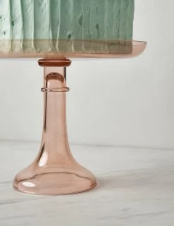 Lulu And Georgia Glass Cake Stand By Estelle Colored Glass Muted Pastels