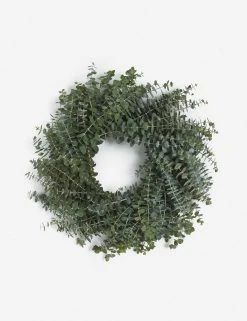 Lulu And Georgia Fresh Handmade Baby Blue Eucalyptus Wreath Mossy Greens