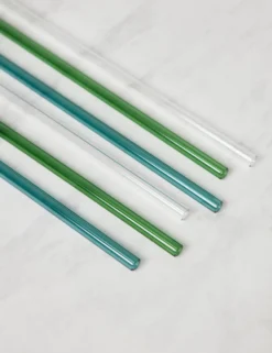 Lulu And Georgia Hawkins New York Essential Glass Straws (Set Of 12) Kitchen + Dining