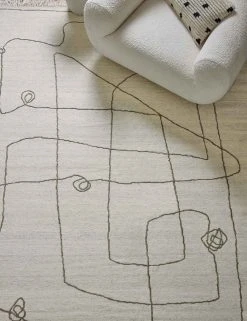 Lulu And Georgia Line Drawing Flatweave Rug By Sarah Sherman Samuel