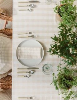 Lulu And Georgia Heather Taylor Home Gingham Tablecloth New