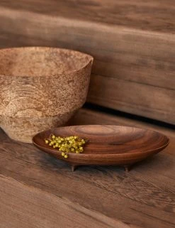 Lulu And Georgia Black Walnut Oval Footed Vessel By Namu Home Goods