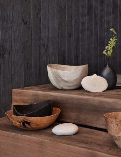 Lulu And Georgia New Oiled Ash Shallow Bowl With Hole By Namu Home Goods