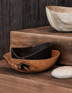 Lulu And Georgia Korean White Oak Black Wave Bowl By Namu Home Goods New 8 Lulu And Georgia Korean White Oak Black Wave Bowl By Namu Home Goods New