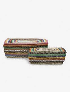 Lulu And Georgia Olie Lidded Baskets (Set Of 2) By Expedition Subsahara Décor