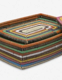 Lulu And Georgia Olie Lidded Baskets (Set Of 2) By Expedition Subsahara Décor