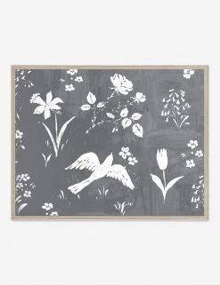 Lulu And Georgia 'Flower Garden Gris' Print By Paule Marrot