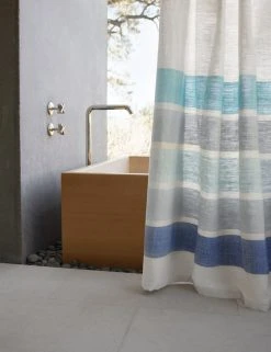 Lulu And Georgia Bolé Road Textiles Omo Shower Curtain, Azure