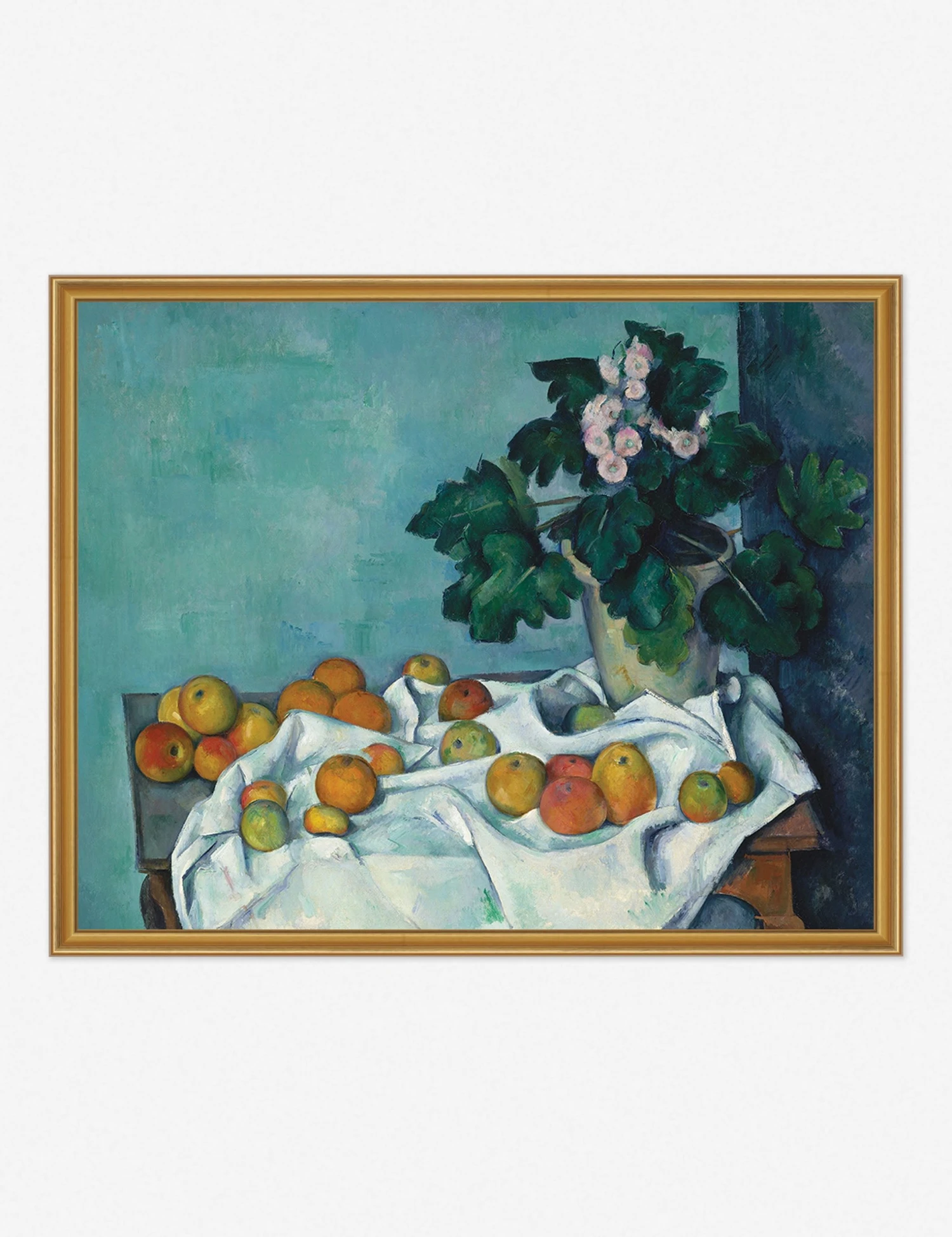 Lulu And Georgia 'Still Life With Apples And A Pot Of Primroses' Print By Paul Cézanne Walls 3 Lulu And Georgia 'Still Life With Apples And A Pot Of Primroses' Print By Paul Cézanne Walls