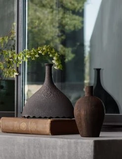 Lulu And Georgia Noelle Geometric Vase, Black By Lemieux Et Cie Spring Collection