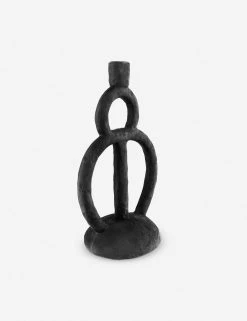 Lulu And Georgia Gisella Candle Holder, Matte Black Décor