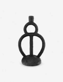 Lulu And Georgia Gisella Candle Holder, Matte Black Décor